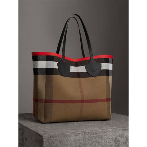 burberry red bag price|burberry reversible tote bag.